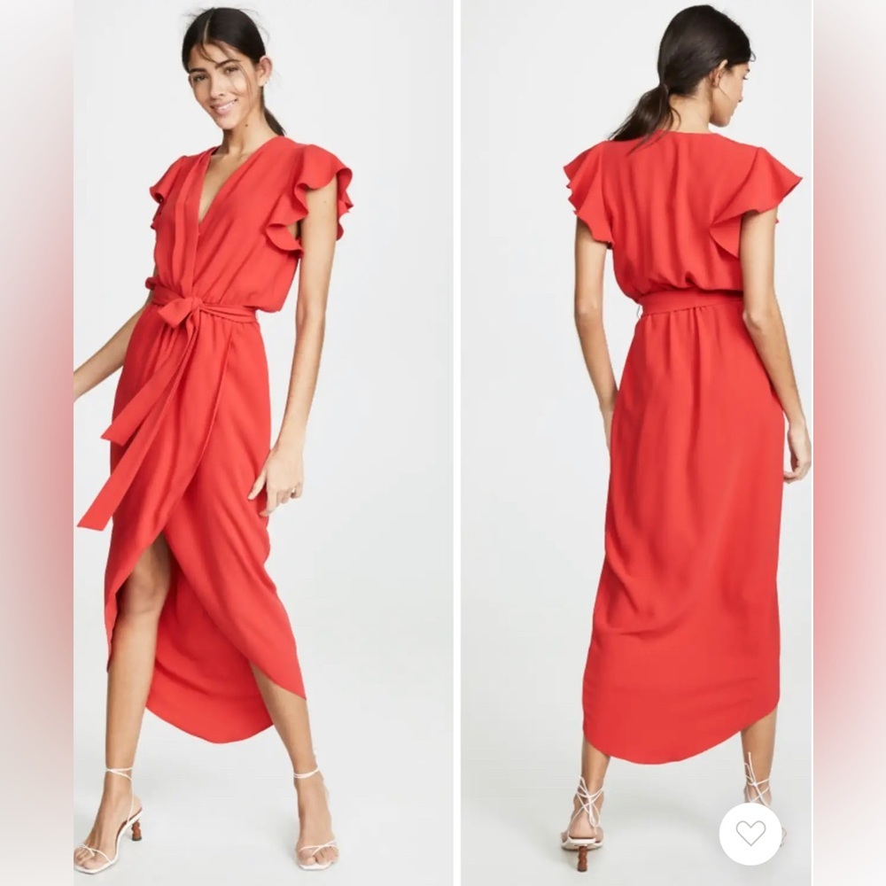 Amanda Uprichard Martinique Dress in Lipstick Size Small